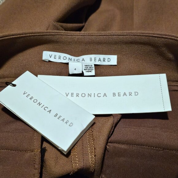 Veronica Beard Elsbury Flare Pant in Cocoa Size 4 NWT - Picture 4 of 4